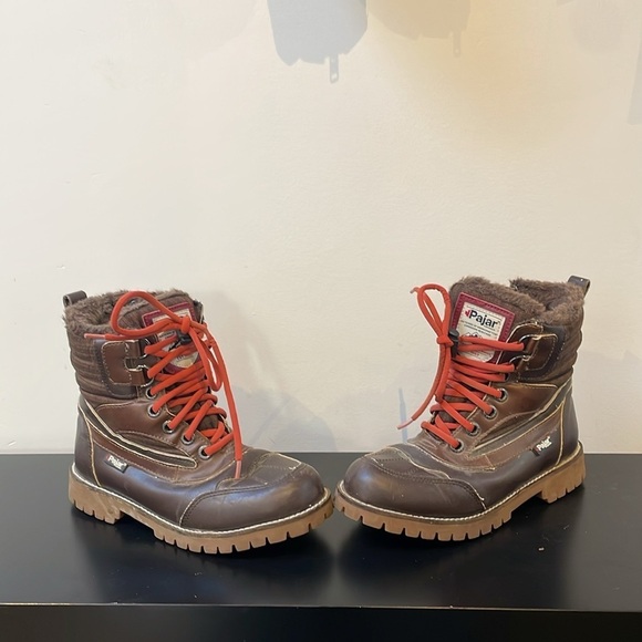 Pajar Canada kids winter boots 4.5 brown waterproof seam-sealed Tex-membrane - Picture 5 of 13